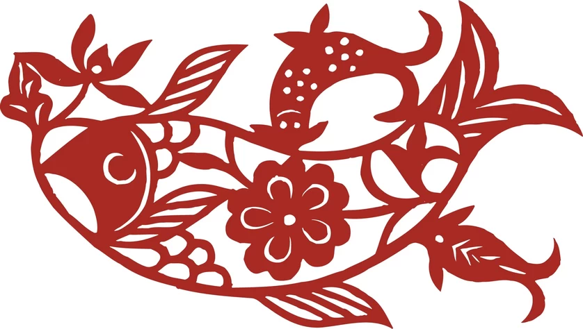 中国风中式传统喜庆民俗人物动物窗花剪纸插画边框AI矢量PNG素材【1611】